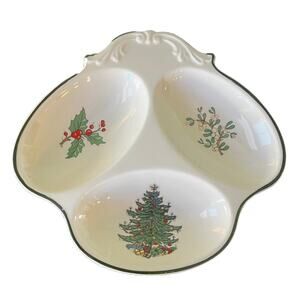 Cuthbertson Vintage Original Christmas Tree Relish Dish Made In England Holiday